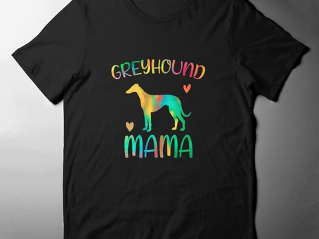 Greyhound Mom Dog, Watercolor T Shirt