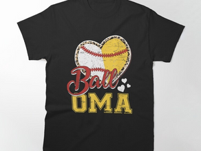 Ball Mom Baseball Softball Oma Team Sports T-Shirt