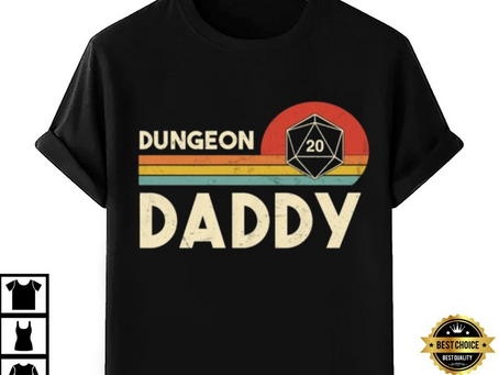 Dungeon Daddy, Funny Gamer Dad Gift, Dungeon Master Shirt, Retro