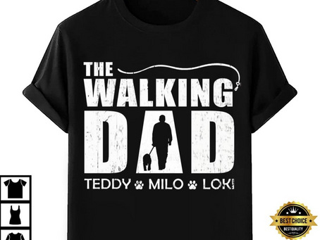 Personalized The Walking Dad T-shirt, Father’s Day Gift