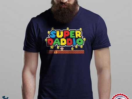 Father’s Day T-Shirt – SUPER DADDIO Gamer Dad, Fun Gift