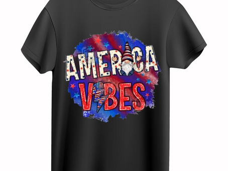 America Vibes With Gnome Women 4th Of July T-shirt