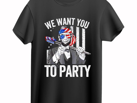 Abraham Lincoln 4th Of July American Flag T-shirt