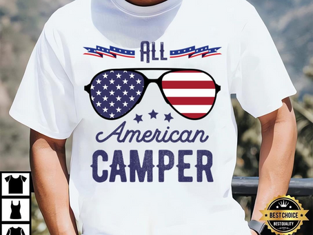 All American Camper 4th Of July Sunglasses T-Shirt