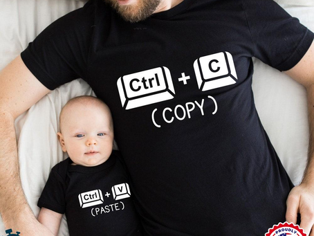 Father & Baby Matching Shirts – Copy Paste Shirt, Dad & Baby Gift