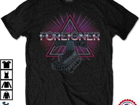 Foreigner Band Neon Guitar Unisex T-Shirt