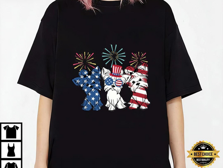 Happy Dog 4th Of July Tee