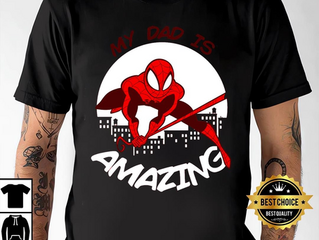 Girl’s Marvel My Dad is Amazing Cartoon Spider-Man Girl Dad Shirt