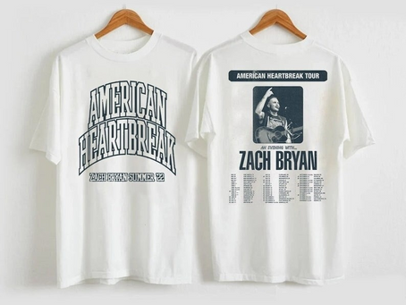 Zach Bryan American Heartbreak Tour Shirt, Vintage Music World Tour 2023