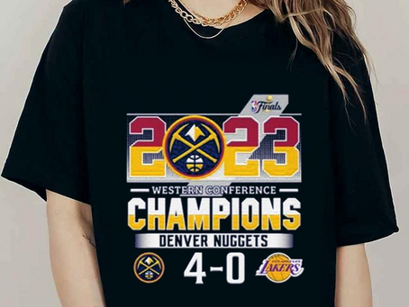Denver Nuggets 2023 Western Conference Champions 4 0 Matchup Tee Shirt