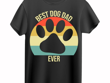 Vintage Best Dog Dad Ever Paw Dog Dad T-Shirt