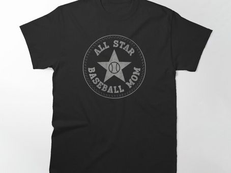 All Star Baseball MOM Fitted T-Shirt