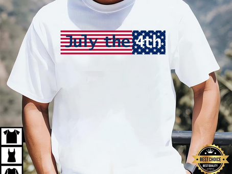 July 4th Typography Tee