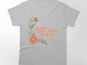 Best host mom ever orange flowers Shirts