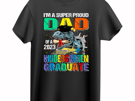 Proud Dad of a 2023 Kindergarten Grad Monster Truck T-Shirt