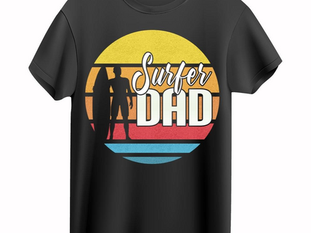 Surfer Dad Father’s Day Retro Design T-Shirt
