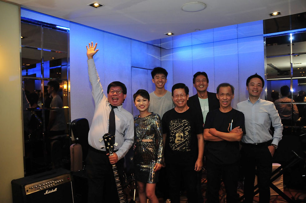 Members of the band who liven up the atmosphere at the gala dinner