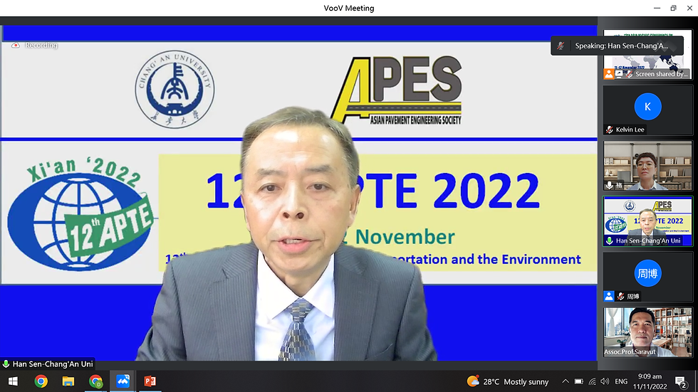 Welcome address by Professor Han Sen, Conference Chair of the 12th APTE 2022