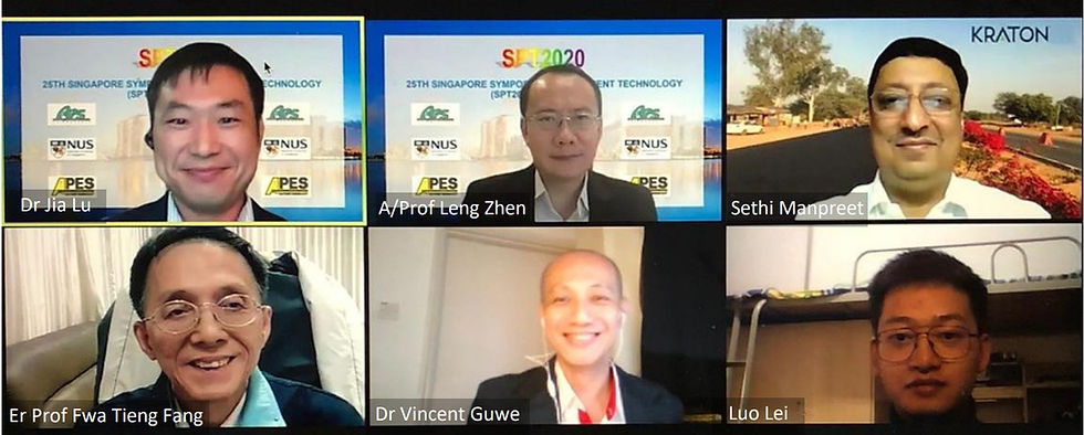 Photos of moderator, presenters and Symposium Chairman (Prof. Fwa) in Session 1.