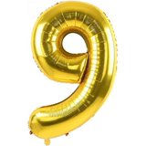34" Gold Number 9 Mylar Balloon