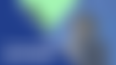 Blue and green overlaying the church steeple.