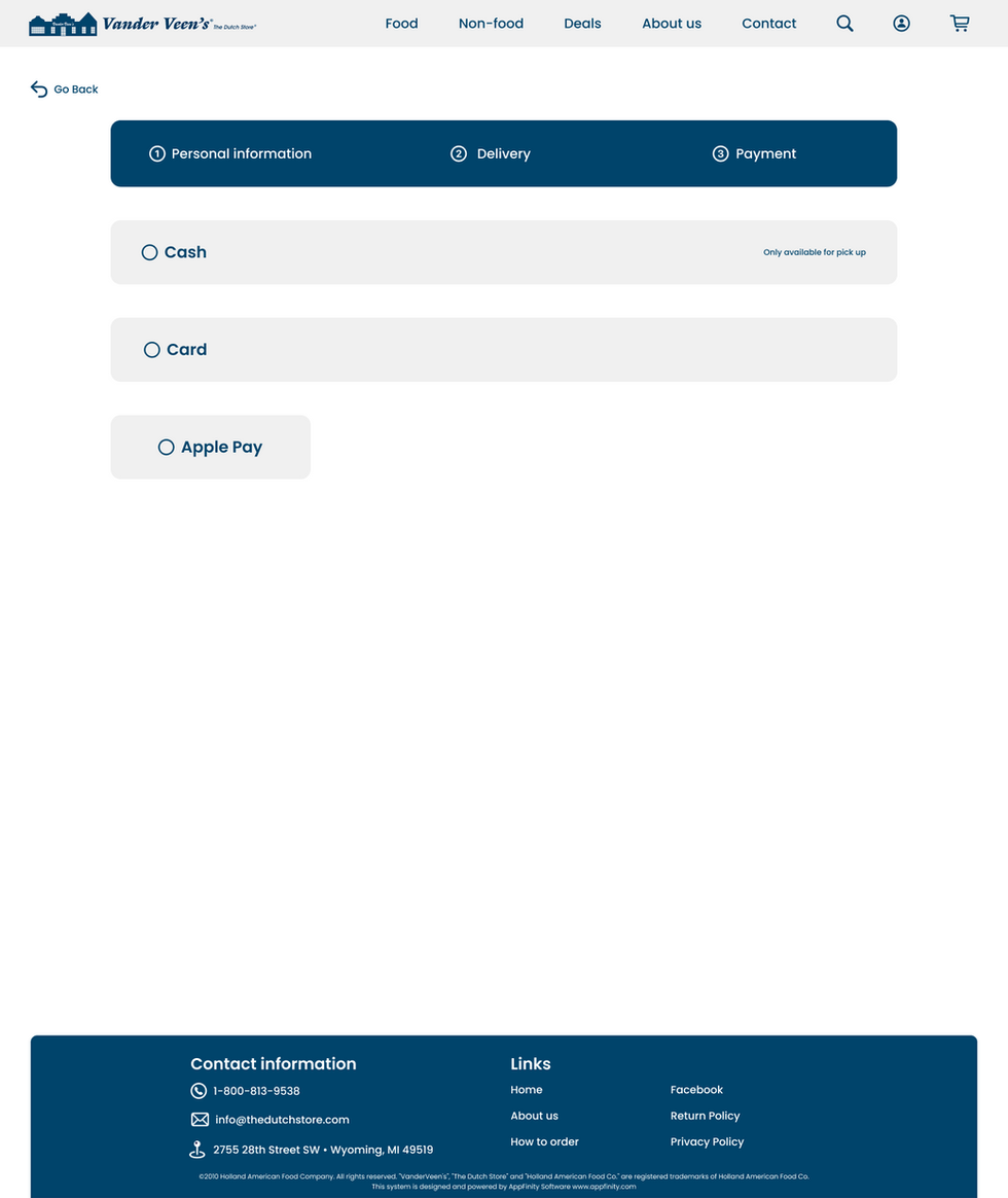 Pay options