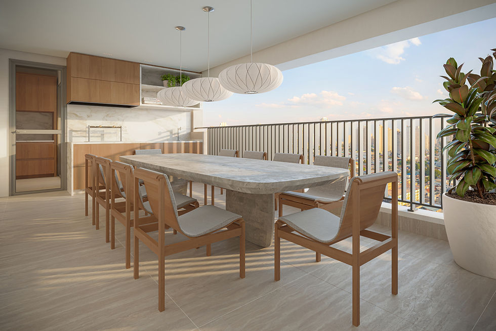 Terraço 3 suítes - apto 136m² (perspectiva artística)
