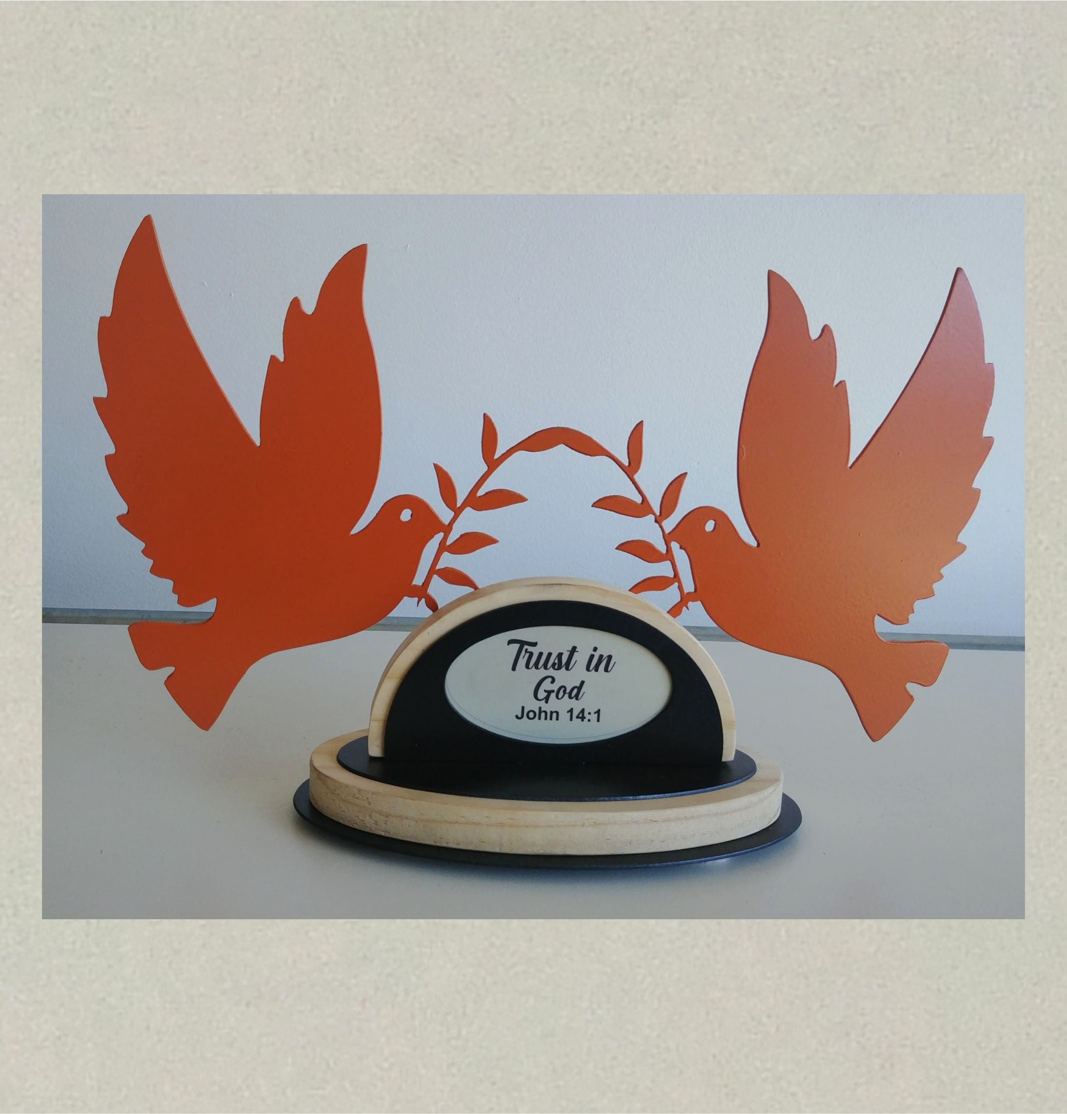 dove metal art décor