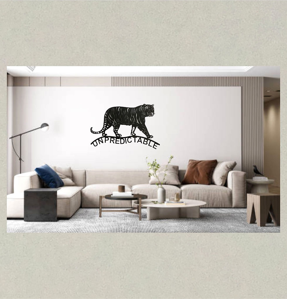tiger metal art