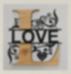 Love monogram front view