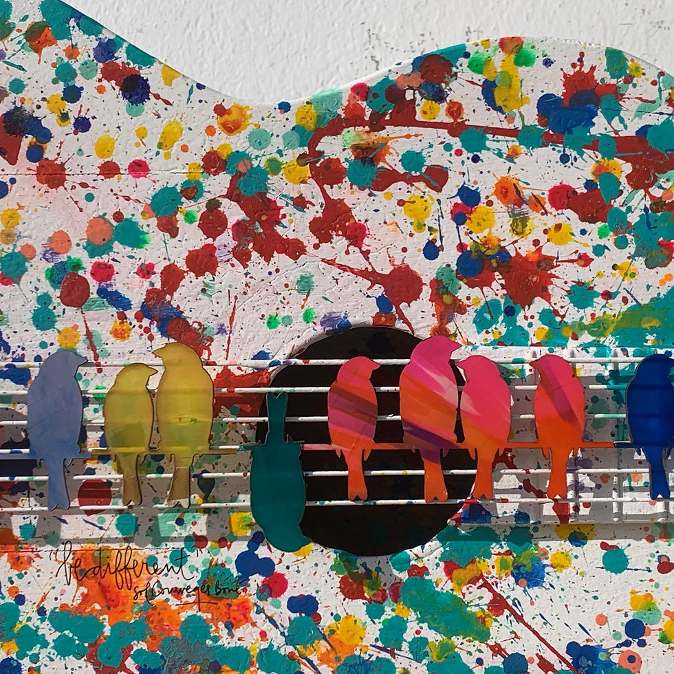 Miniatura: Be Different guitarra pajaros vinilo F 25070