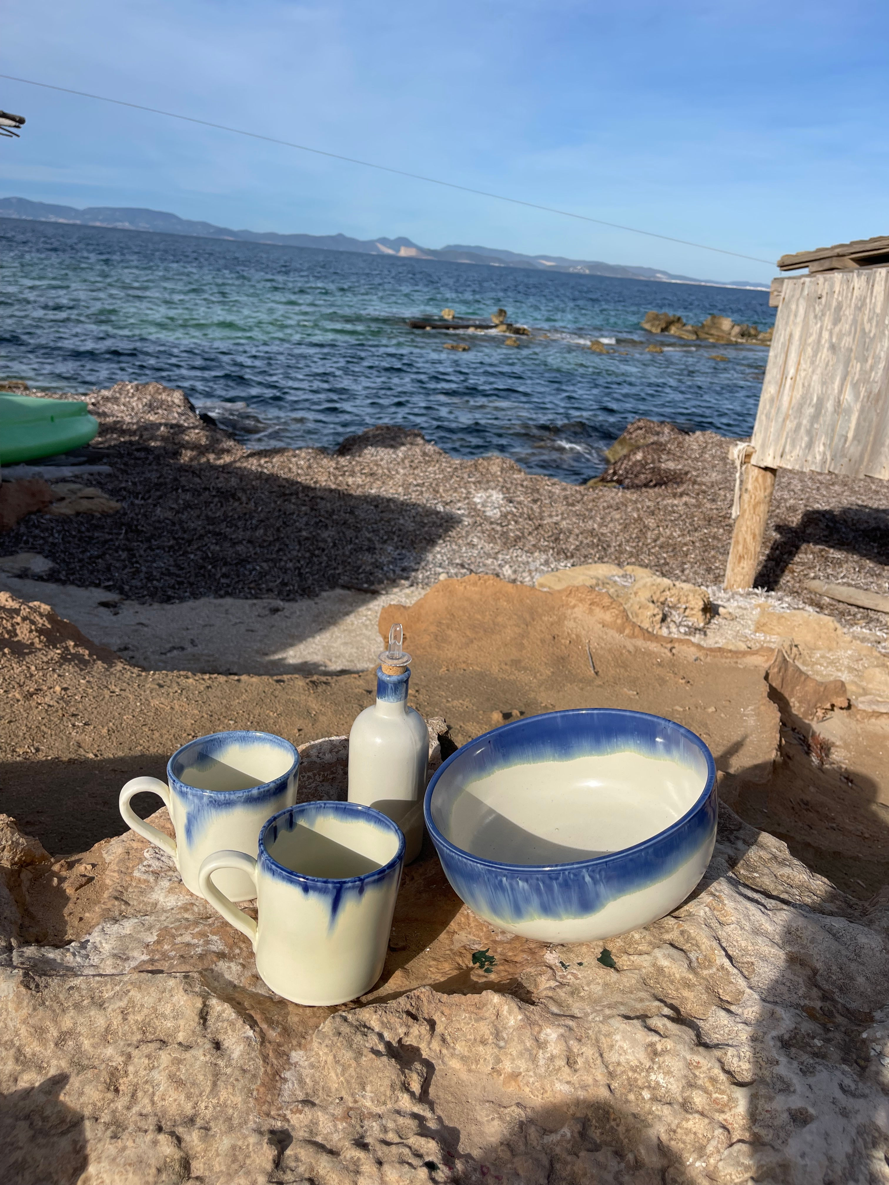 PACK TAZAS, ACEITERA Y ENSALADERA MAR 926