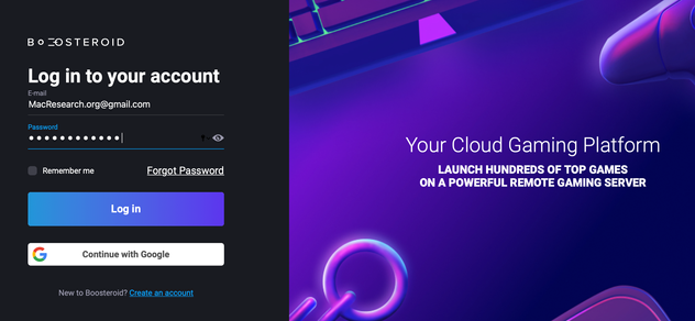 O Boosteroid está lotado de problemas com login