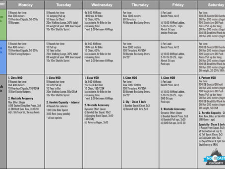 October 24th - 29th Programming