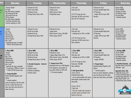 May 30th - June 4th Programming