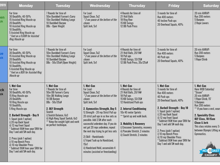 July 29th - August 3rd Programming