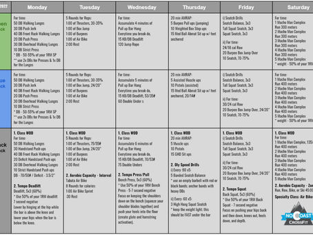 April 11th - 16th Programming