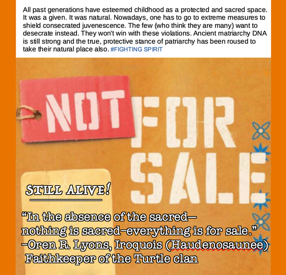 All past generations have esteemed childhood as a protected and sacred space.