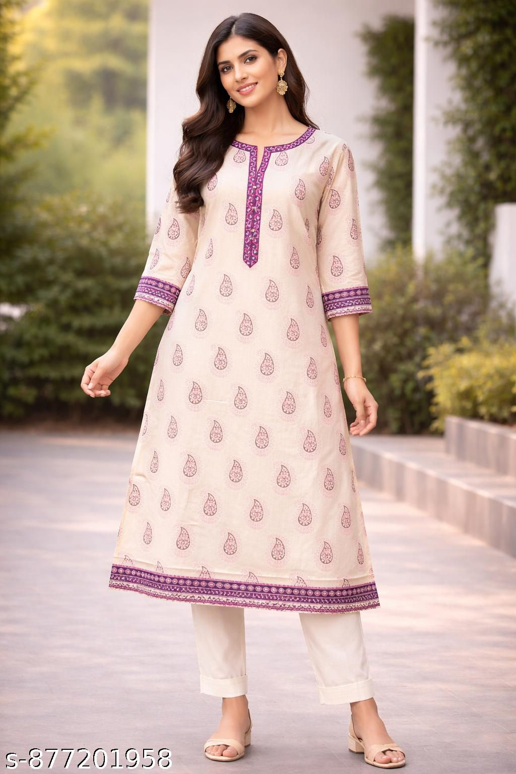 Stylish Women Cotton Printed Kurti