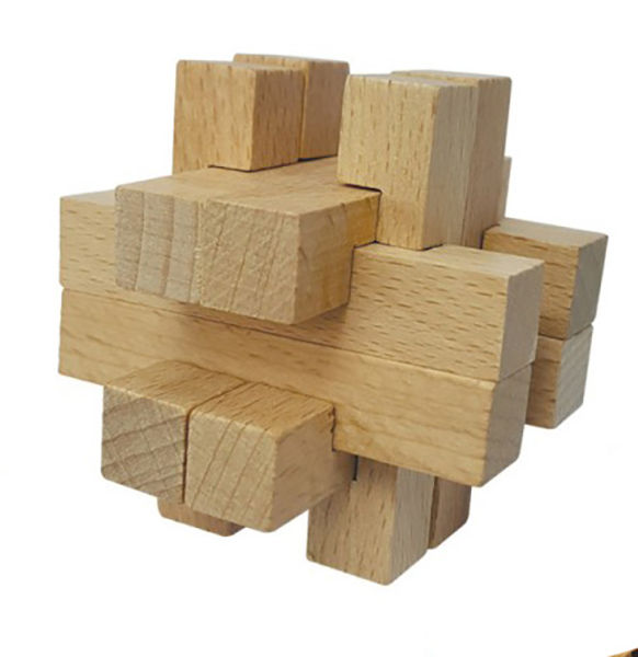 Thumbnail: 4 in 1 houten 3d puzzels