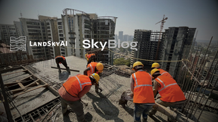 Autonomous drone patrolling a construction site at night for perimeter security