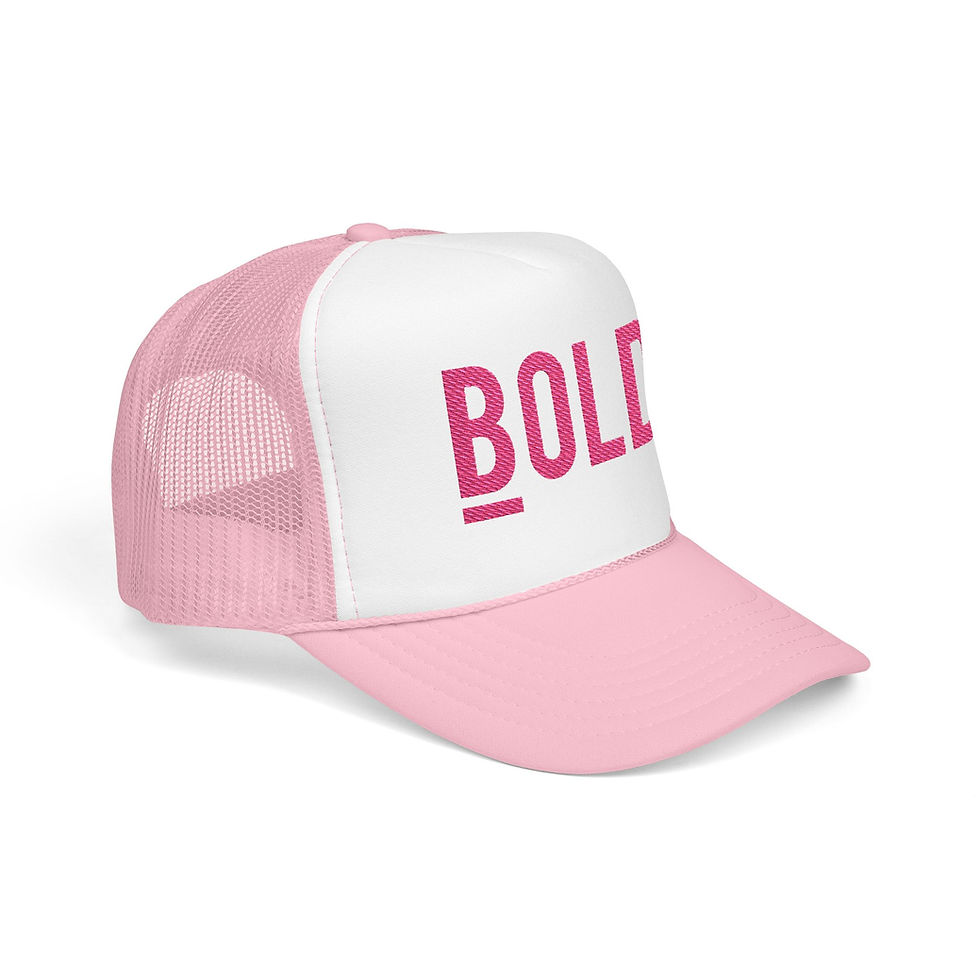Thumbnail: BOLD TRUCKER HAT - LIGHT PINK / WHITE
