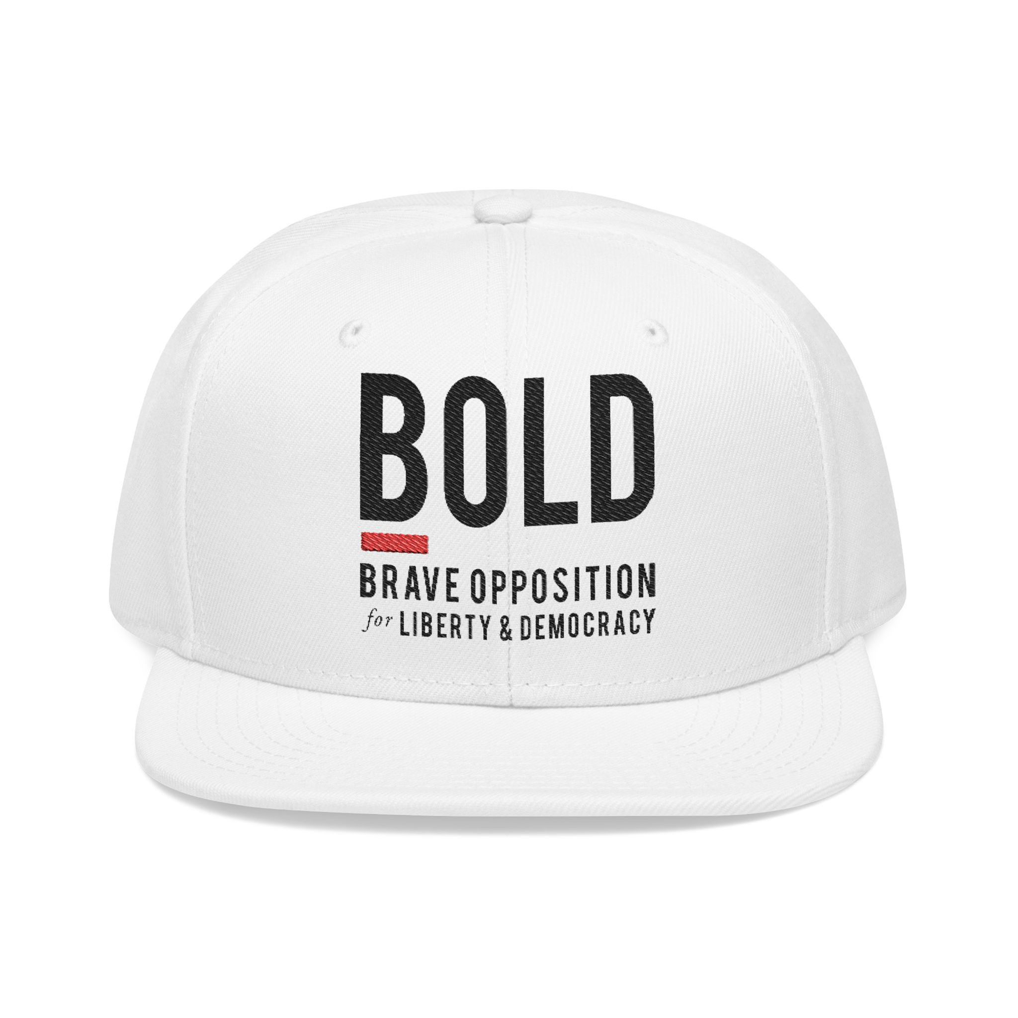 BOLD BASEBALL CAP - WHITE / BLACK