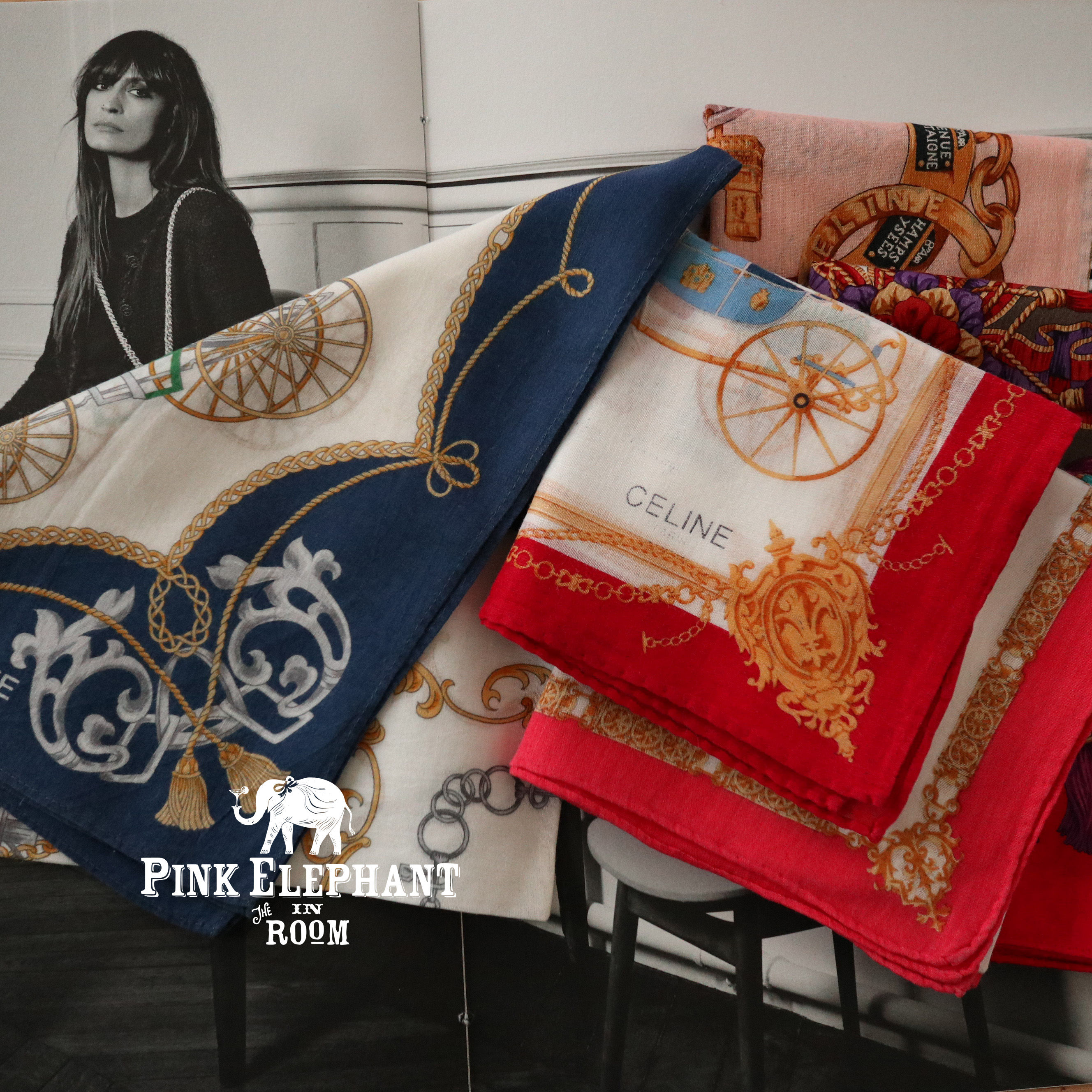 中古小方巾 - Celine Paris