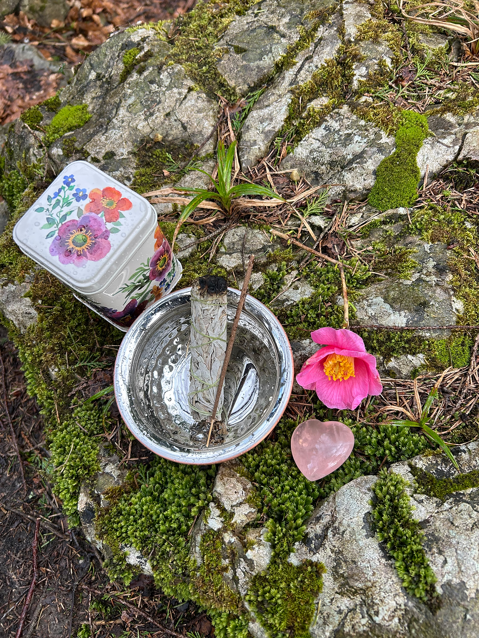 Various elements used during the rituals of the ceremony