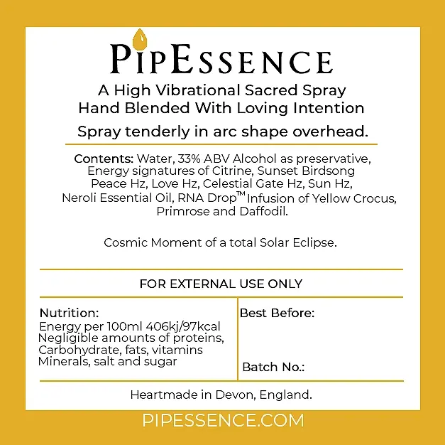Thumbnail: The PipEssence Gold essence,  back label