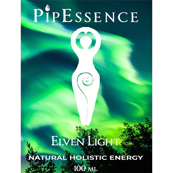 The PipEssence Elven Light essence,  front label © 2025 PipEssence.com. All rights reserved.