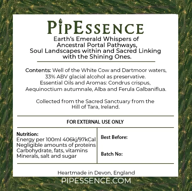 Thumbnail: The PipEssence Danu's Bridge essence,  back label