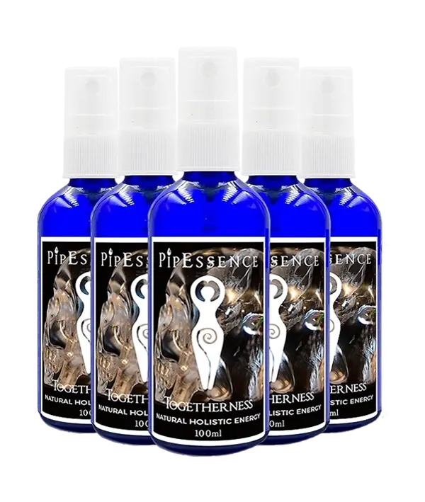 Thumbnail: The PipEssence Togetherness essence, 100ml blue glass bottle with atomiser - group