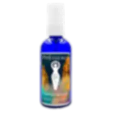 The PipEssence Temples Of Light essence, 100ml blue glass bottle with atomiser.